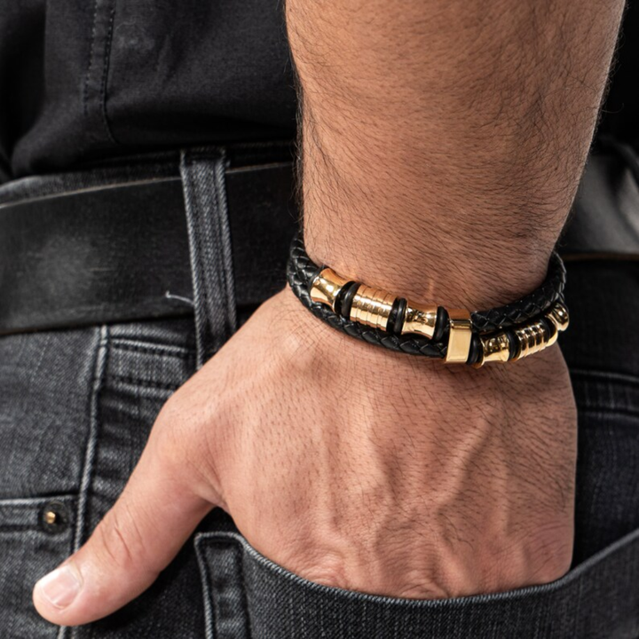 Imperial Geflochtenes Lederarmband für Herren