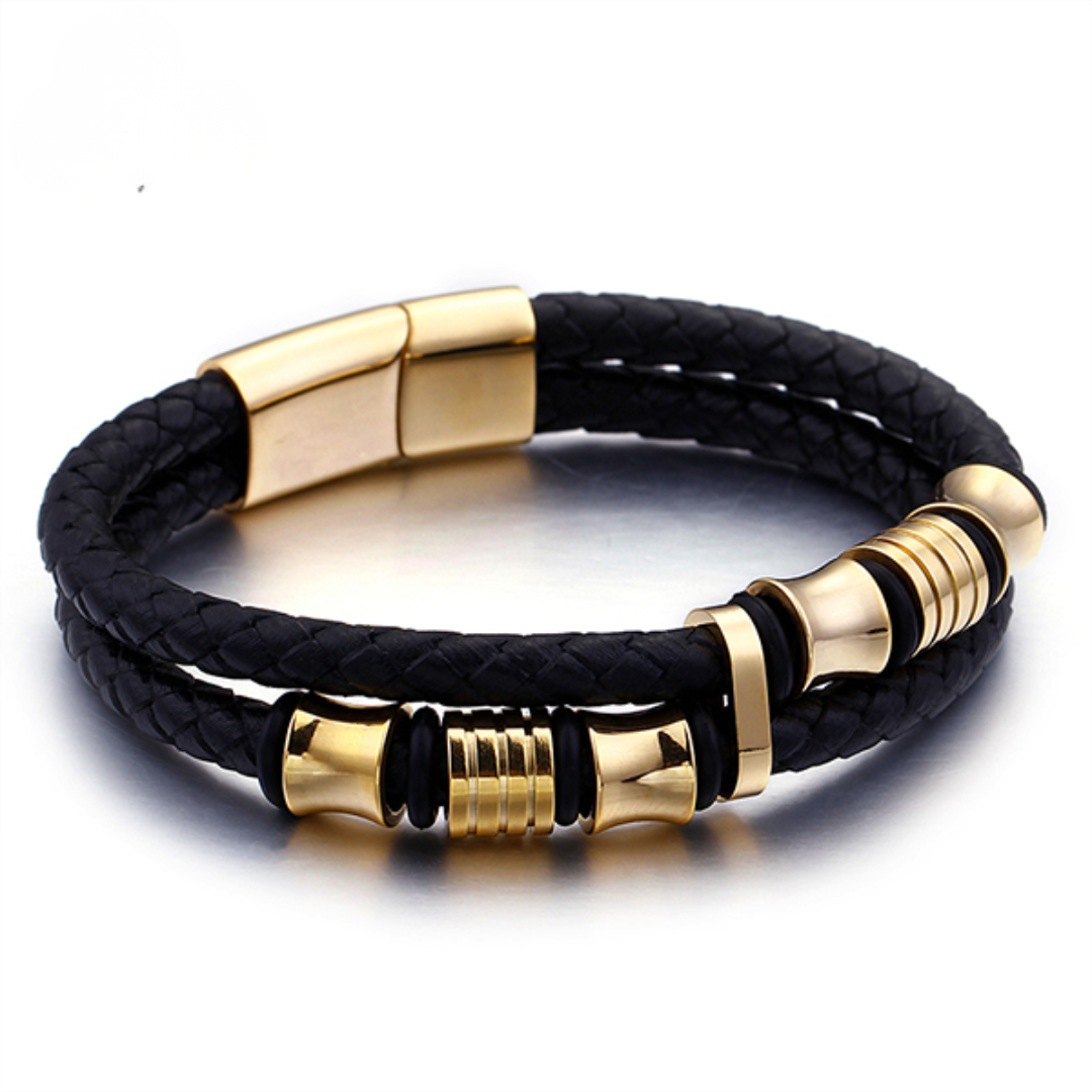 Imperial Geflochtenes Lederarmband für Herren
