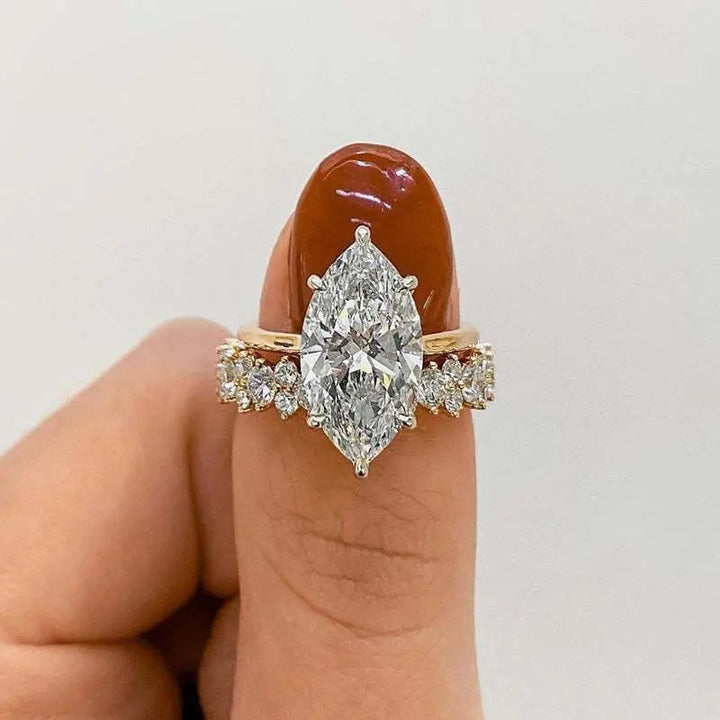 Marquise-Diamant-Goldring