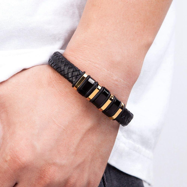 Regal Geflochtenes Lederarmband für Männer