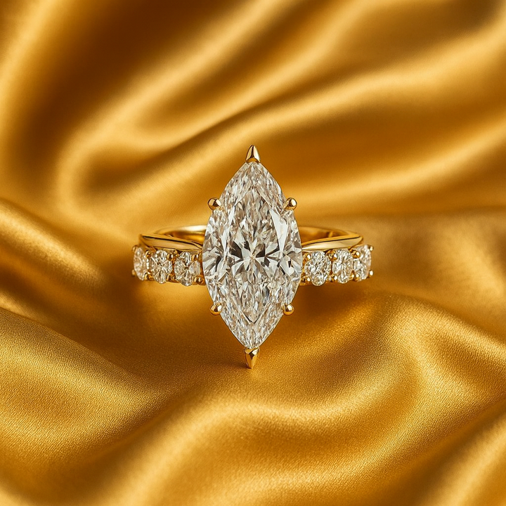 Marquise-Diamant-Goldring