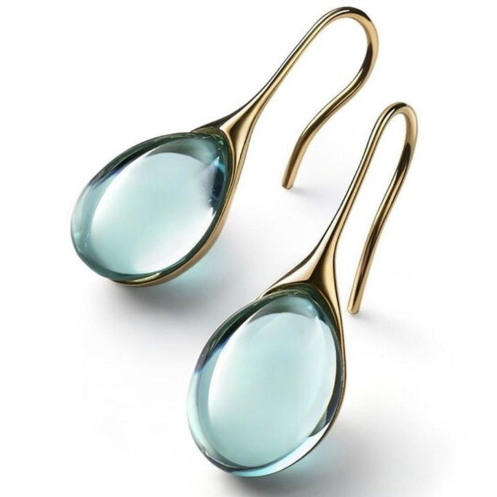 Kristall Tropfenohrringe in Gold und Silber