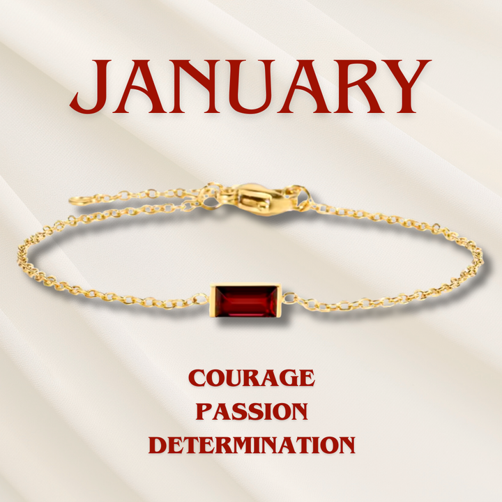 Herzlinie Geburtssteinarmband