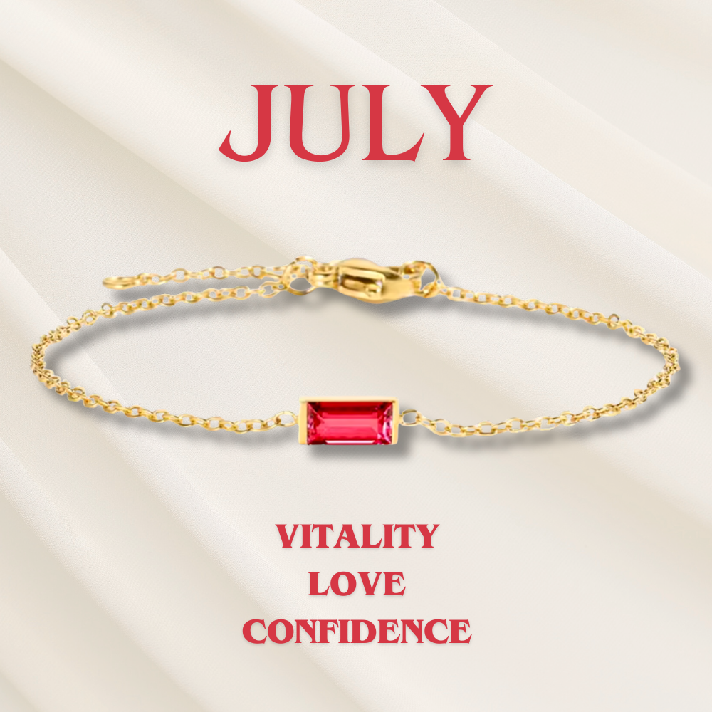 Herzlinie Geburtssteinarmband